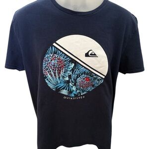 QUIKSILVER Aloha Hawaiian Floral Tee Shirt Women L Large